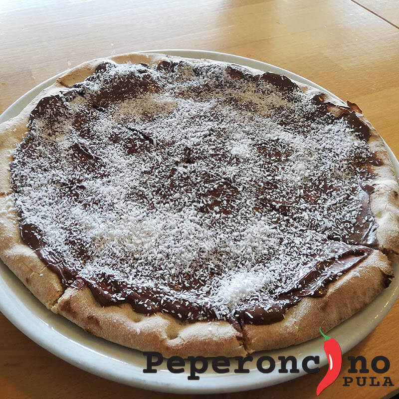Best nutella and ground coconut pizza Bounty in Pula
